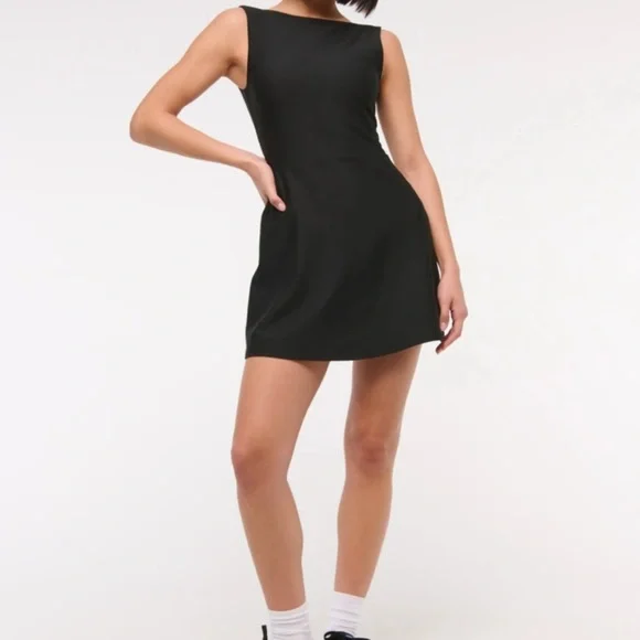 YPB Black Sleeveless A-Line Dress with built in shorts - Picture 5 of 5